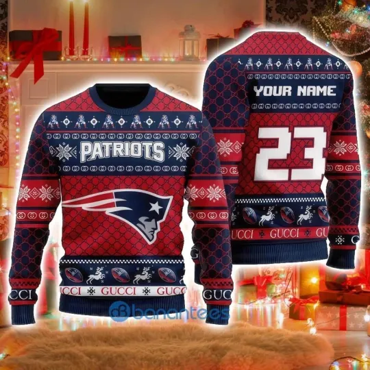 Discover Personalized Football Christmas Ugly Sweater Sweatshirt 2025