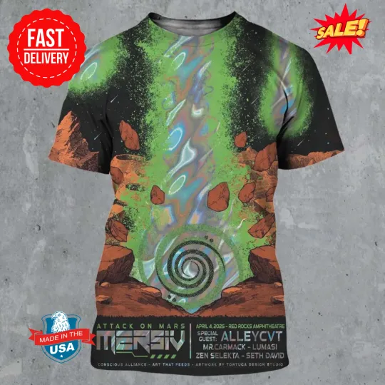 Mersiv Attack On Mars At Red Rocks Amphitheatre On April 4 2025 3D Shirt, Gift For Fan