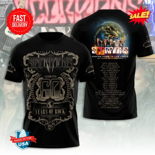 Discover Scorpions 3D Shirt Coming Home To Las Vegas , Gift For Fan