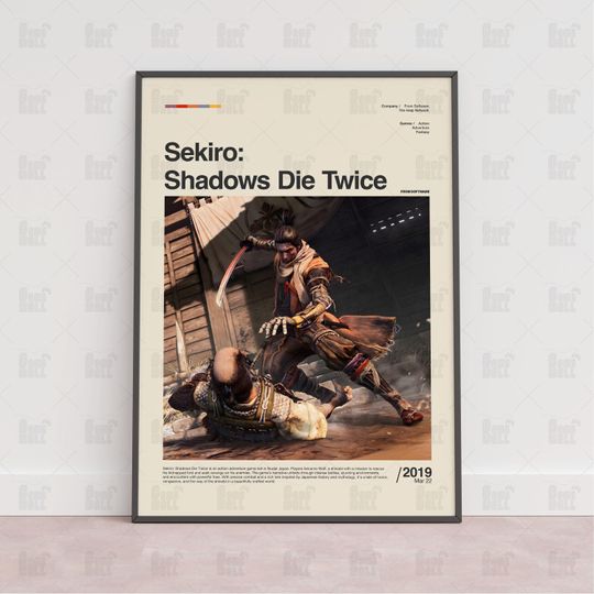 Discover Sekiro- Shadows Die Twice Poster, Gaming Room Poster, Gaming Wall Poster, Gaming Print Poster, Game Gift, Video Games Poster,Gaming Wall Art