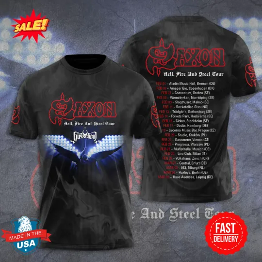 Discover Saxon Band 3D Shirt, Gift For Fan