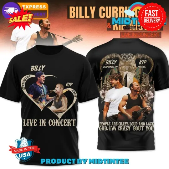 Discover Billy Currington and Kip Moore 2025 Summer Tour 3D Shirt , Gift For Fan