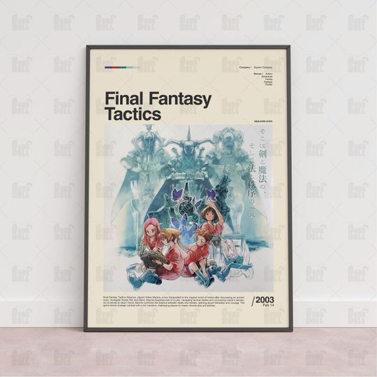Final Fantasy Tactics Advance Poster, Gaming Room Poster, Game Gift, Video Games Poster