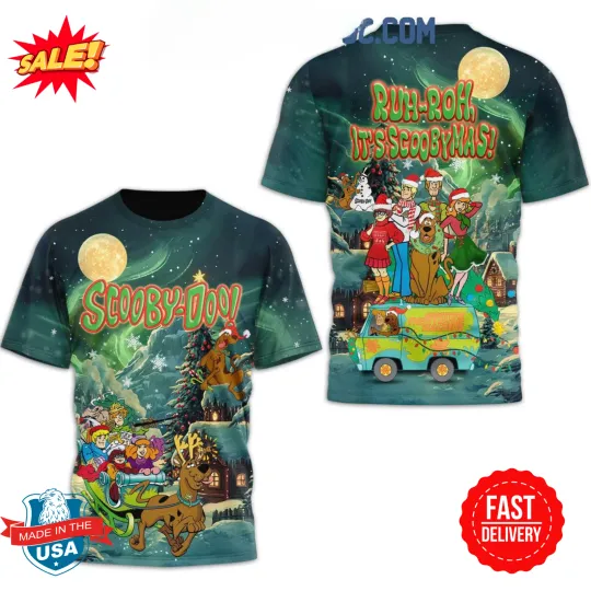 Scooby-Doo Ruh-Roh It’s Scoobymas Christmas 3D T-Shirt, Gift For Fan