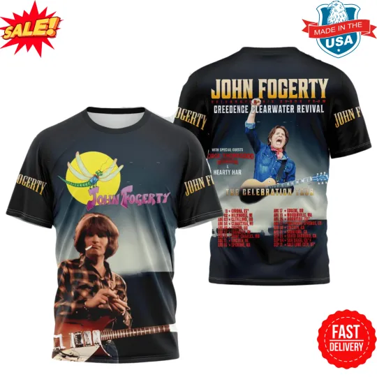 John Fogerty The Celebration Tour 2024 3D Shirts, Gift For Fan