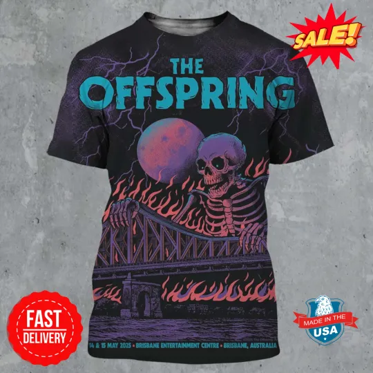 Discover The Offspring Brisbane Australia 2025 Concert On May 14 And 15 3D Shirt, Gift For Fan