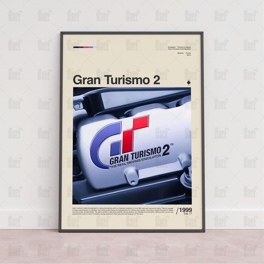 Discover Gran Turismo 2 Poster, Gaming Room Poster, Gaming Wall Poster, Gaming Print Poster,Game Gift,Video Games Poster,Gaming