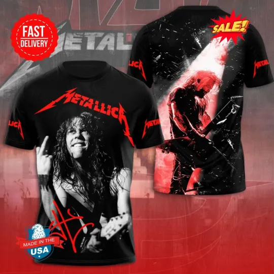 Discover Hetfields x Metalica 2025 3D Tee, Gift For Fan