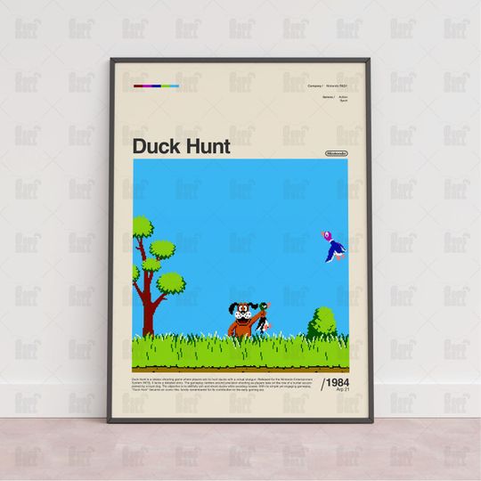 Discover Duck Hunt Poster, Gaming Room Poster, Gaming Wall Poster, Gaming Print Poster, Game Gift, Video Games Poster, Gaming Wall Art