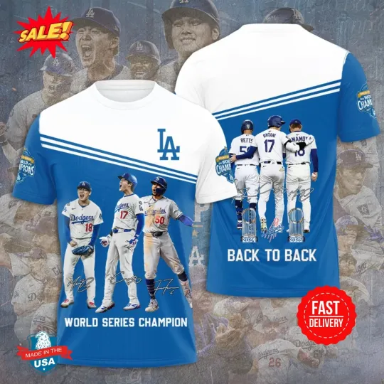 Discover Los Angeles Dodger World Series 2025 3D Tee, Gift For Fan
