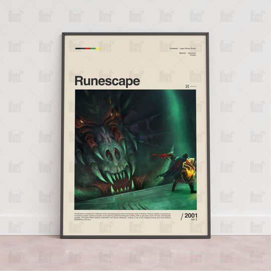 Discover Runescape Poster, Gaming Room Poster, Gaming Wall Poster, Gaming Print Poster,Game Gift,Video Games Poster,Gaming