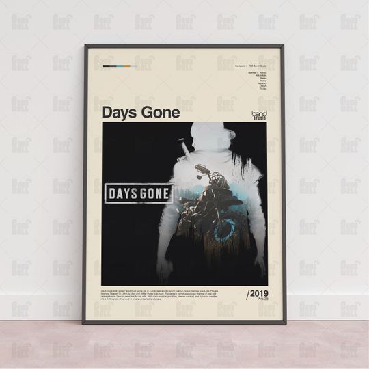 Discover Days Gone Poster, Gaming Room Poster, Gaming Wall Poster, Gaming Print Poster, Game Gift, Video Games Poster, Gaming Wall Art Poster, Game