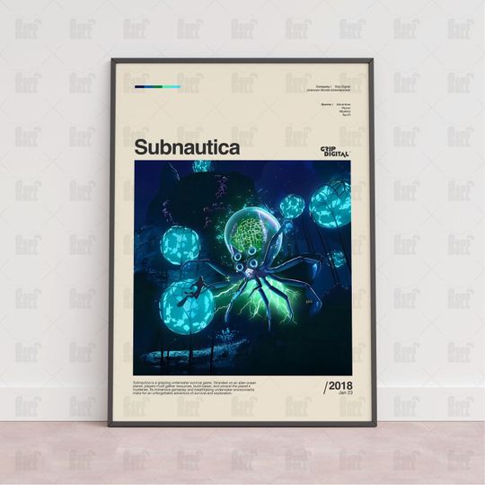 Subnautica Poster, Gaming Room Poster, Game Gift, Video Games Poster