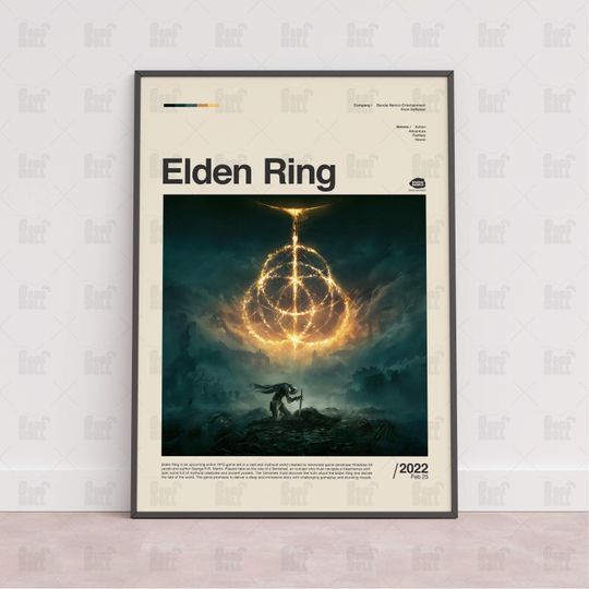 Elden Ring Poster, Gaming Room Poster, Game Gift, Video Games Poster