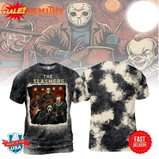 Discover The Slashers Halloween Horror Characters Movies 3D Shirt