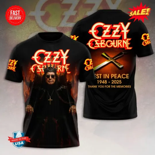 Discover Black Sabath x Ozy Osbourne 3D Tee, Gift For Fan