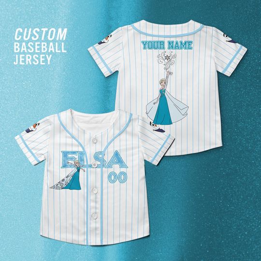 Discover Disney Princess Elsa Custom Baseball Jersey, Disney Movie Shirt, Elsa and Anna Disney Trip Shirt