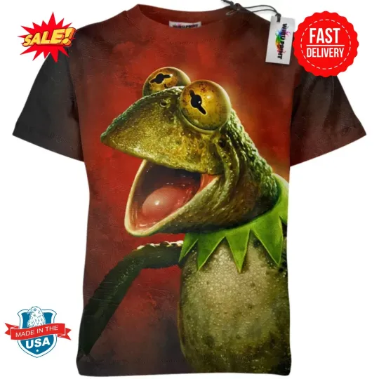 Discover Kermit the Toad Chill Vibes Shirt, Cartoon 3D Shirt, Gift For Fan