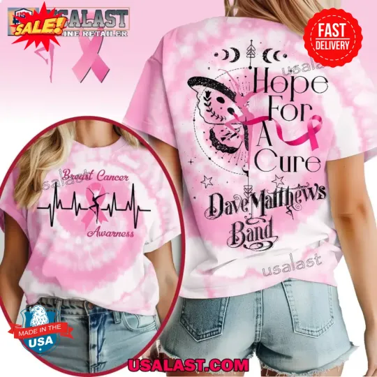 Discover Dave Matthews Band Breast Cancer Awareness 3D Shirt, Gift For Fan