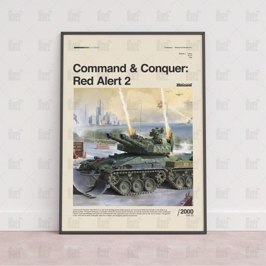 Discover Command & Conquer Red Alert 2 Poster, Gaming Room Poster, Game Gift, Video Games Poster