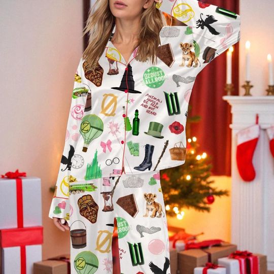 Discover Wicked Movie Pajama Set For Women Long Lounge Set Sleepwear