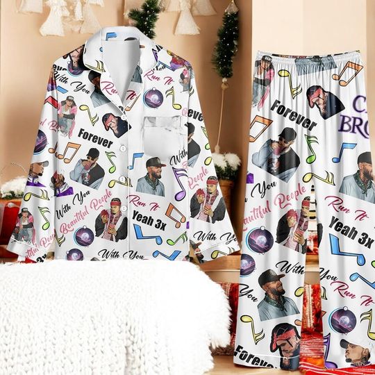 Discover R&B Inspired Forever Vibes Polyester Pajamas Set  Cozy Music Mood Sleepwear 2025