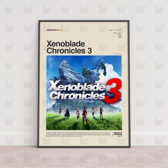 Discover Xenoblade Chronicles 3 Poster, Gaming Room Poster, Game Gift, Video Games Poster