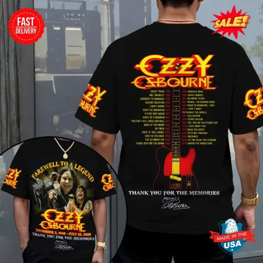 Discover Ozy Osbourne FareWell To A Legend 3D Shirt, Gift For Fan