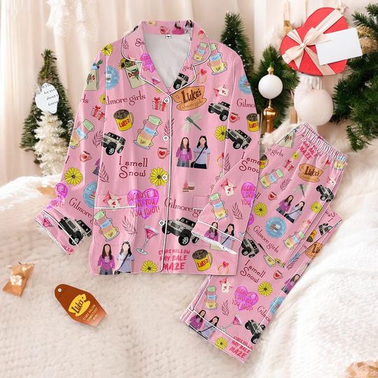 Cozy Winter Coffee Lover I Smell Snow Valentine Pajamas Set  Romantic Winter Sleepwear 2025