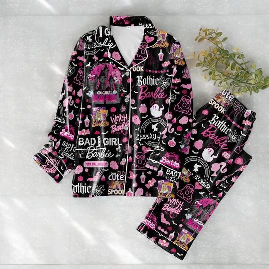 Discover Pink Witch Bad Girl Dream Pajamas Set 2025,  Girls Night Sleepover Outfit, Cute Matching Pajamas for Best Friends or Bachelorette Party