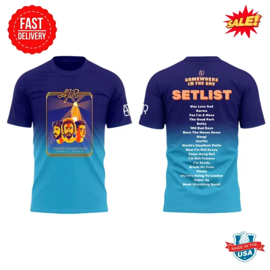 Discover AJR Tour 2025 Setlist Special 3D Shirt , Gift For Fan