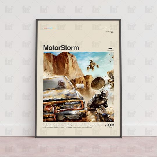 Discover MotorStorm Poster, Gaming Room Poster, Game Gift, Video Games Poster