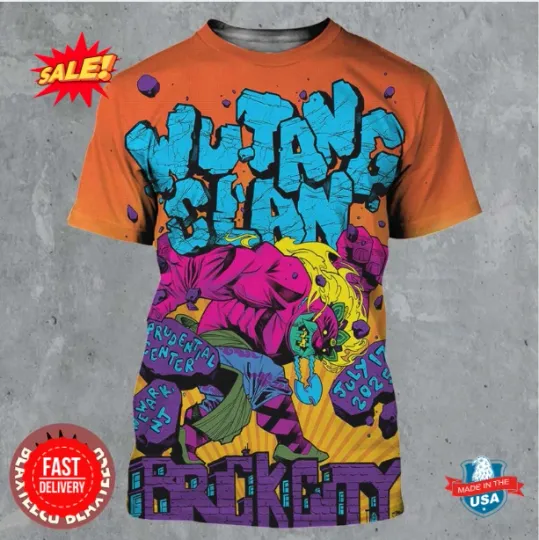 Discover Wu Tangg Clan Newark New Jersey 2025 At Prudential Center On July 17 3D Shirt