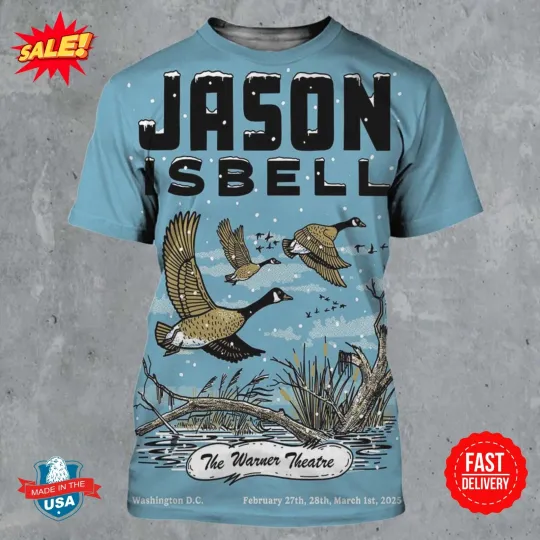 Jason Isbell For Show In Washington DC Feb 27 28 March 1 3D Shirt, Gift For Fan