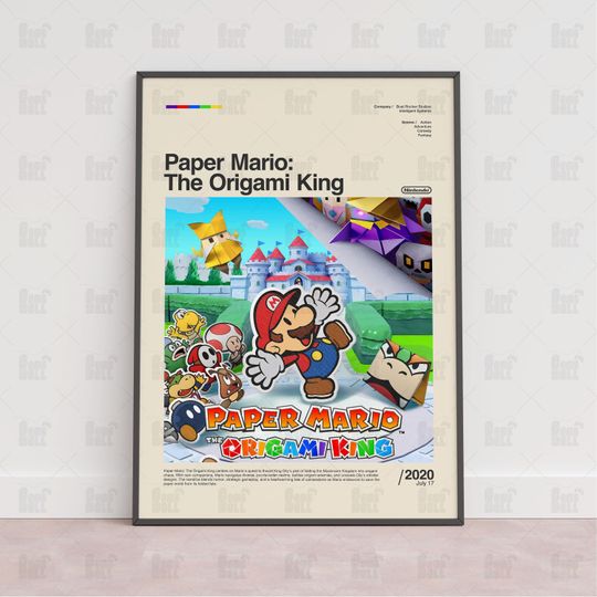 Discover Paper Mario The Origami King Poster, Gaming Room Poster, Game Gift, Video Games Poster