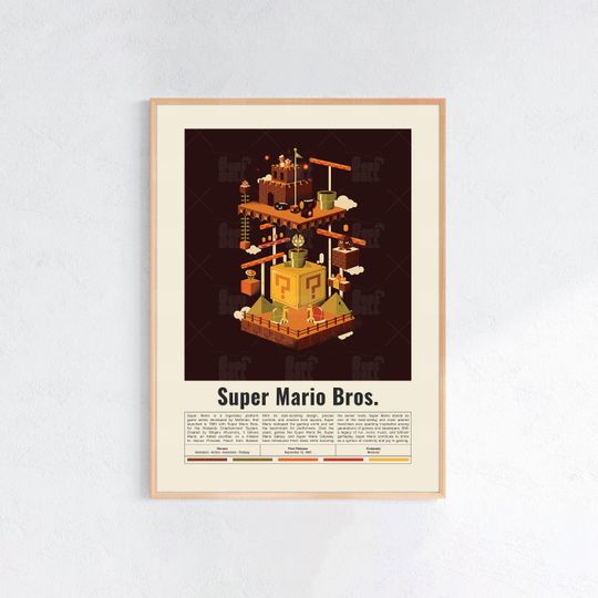 Discover Super Mario Bros Poster, Gaming Room Poster, Game Gift, Video Games Poster
