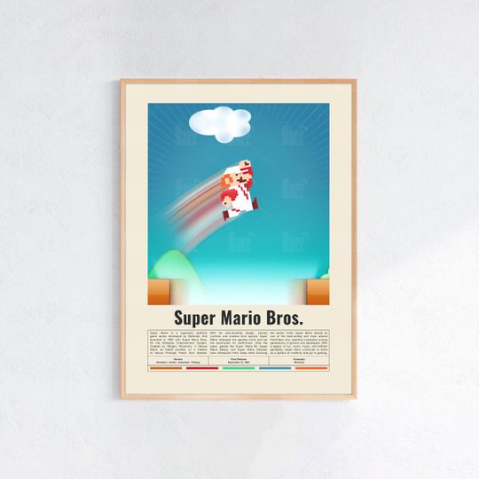 Discover Super Mario Bros Poster, Gaming Room Poster, Game Gift, Video Games Poster
