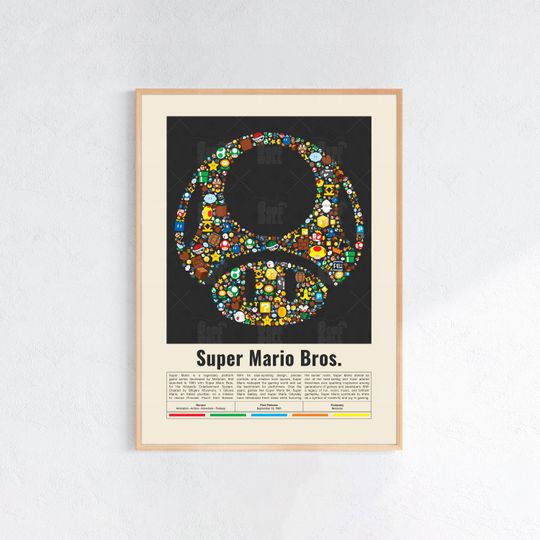 Discover Super Mario Bros Poster, Gaming Room Poster, Game Gift, Video Games Poster