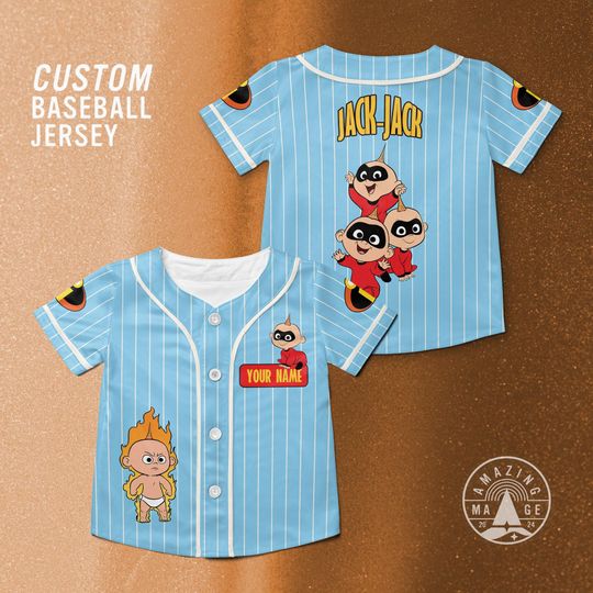 Discover Custom Jack Jack The Incredibles Disney Baseball Jersey, Disney Incredibles Movie Shirt, The Incredibles Family Matching Disney Trip