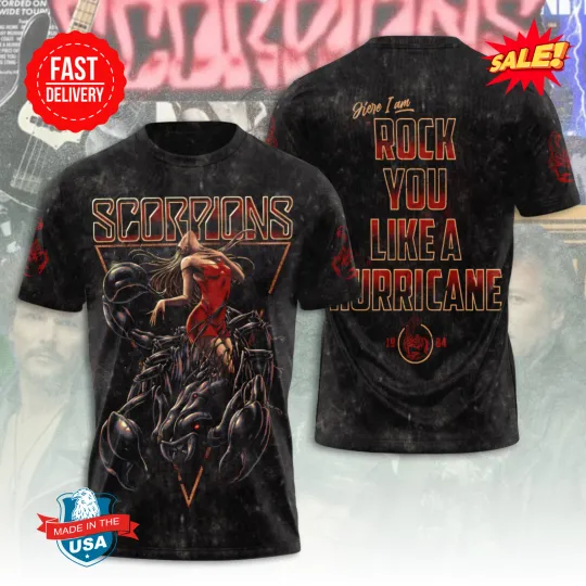 Scorpions Rock You Like A Hurricane 3D Shirt, Gift For Fan
