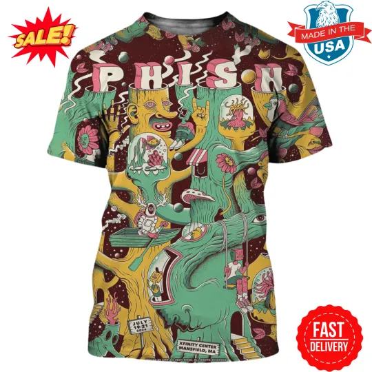 Official Poster For Phish For The First Run Of The Summer Tour 3D Shirt, Gift For Fan