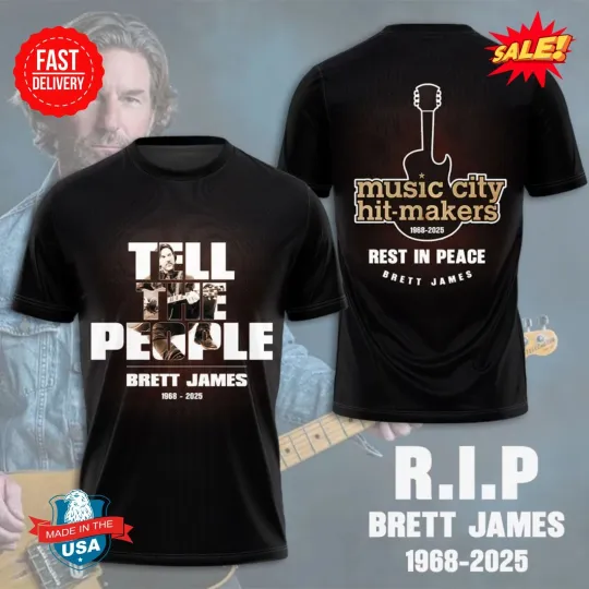 Brett James RIP 2025 3D Tee, Gift For Fan