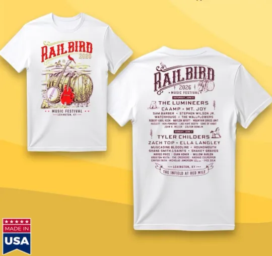 Discover Railbird Festival Barrel Lineup 2026 Two Sides Unisex T-Shirt
