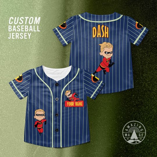 Discover Custom Dash The Incredible Disney Baseball Jersey, Disney The Incredible Movie Shirt, The Incredible Family Matching Disney Trip