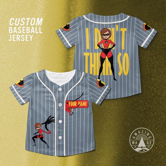 Discover Custom Elastigirl Disney Baseball Jersey, I Dont Think So, Disney The Incredible Movie Shirt, The Incredible Family Matching Disney Trip