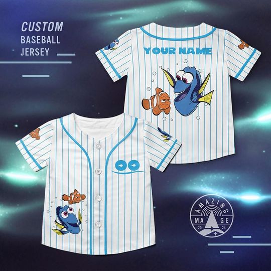 Discover Dory and Marlin Friendship Finding Nemo Baseball Jersey, Disney Pixar Finding Nemo Shirt, Bestie Buddies Finding Nemo Disney Trip Shirt