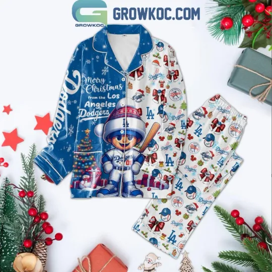 Dodgers Christmas Pajama Set for Adults