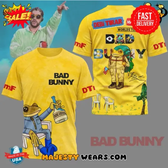 Bad Bunny “DeBí TIRAR MÁS FOTOS” 3D Tee, Gift For Fan