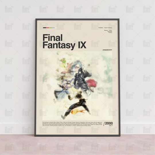 Final Fantasy IX Poster, Gaming Room Poster, Game Gift, Video Games Poster