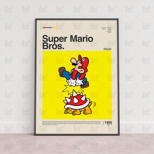 Discover Super Mario Bros Poster, Gaming Room Poster, Game Gift, Video Games Poster